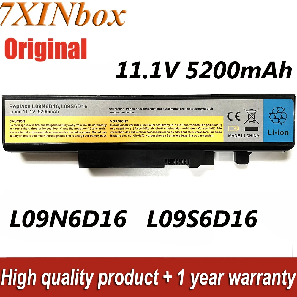 

Аккумулятор 7XINbox 11,1 В 5200 мАч L09N6D16 L09N6D16 L10L6Y01 для Lenovo B560 B560A Y460 Y460C Y460G Y460N Y560 V560 Y560A V560A