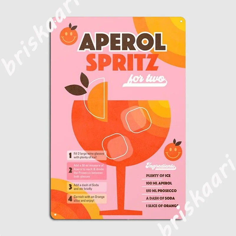 

Aperol Spritz металлический знак винтажный паб гараж стена пещера жестяные пластинки знак постер