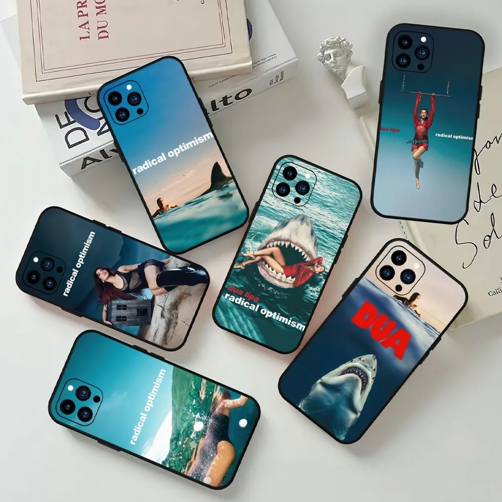 Чехол для телефона D-Dua Radical Optimism L-Lipa iPhone Mini 11 12 13 14 15 Pro XS Max X Plus SE XR черный мягкий