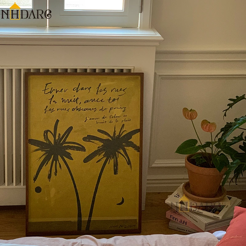 

NHDARC Canvas Print Painting Vintage Retro Home Decor Text Quotes Tree Poster Pictures Wall Art Dormitory Studio Room Decoration