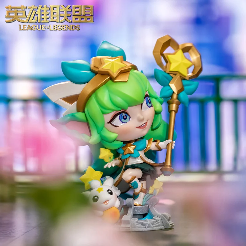 

Женская коллекция 100% оригинальные статуи средней длины из серии League of Legends Lulu Star Guardian, фигурки героев аниме Fae Sorceress, коллекционные модели игрушек