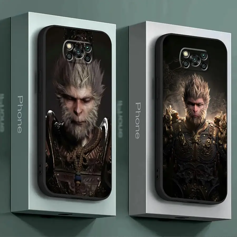The Black Myth of Wukong Cover Phone Case for Poco C40 M3 X4 GT X3 NFC M5 M4 Pro 5G F5 F1 C50 C51 TPU Soft