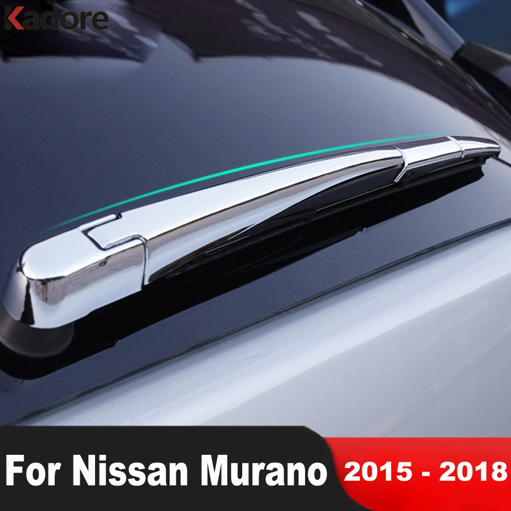 

Rear Wiper Cover Trim For Nissan Murano 2015 2016 2017 2018 Chrome Car Tail Window Wipers Arm Blade Molding Exterior Accessories