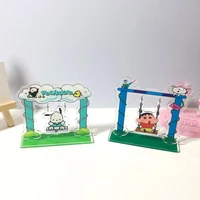 kawaii pachacco decoration sanrio anime crayon shin chan cute girly heart cartoon acrylic desktop ornament toy for girls