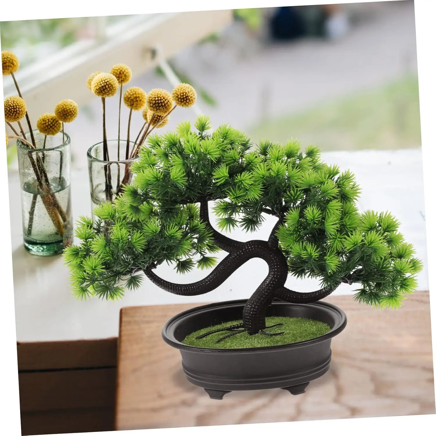 Фото Welcome Pine Artificial Bonsai Juniper Tree Potted False Plant Ornaments Pots for Indoor №1