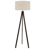 Wood Tripod Floor Lamp, Mid Century Standing Reading Light for Living Room, Bedroom, Study Room
