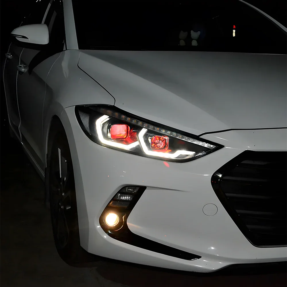 Автомобильные передние фонари для Hyundai Elantra 2016-2020 светодиодные автомобильные