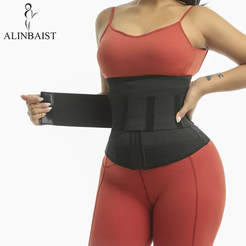 

Waist Trainer Trimmer Belt Adjustable Belly Tummy Control Buckle Waist Wraps Slim Body Shaper Stretch Bands Double Compression