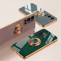 luxury plating soft silicone case for oneplus 9 pro case for one plus 9 9pro oneplus9 phone covers with ring holder stand magnet