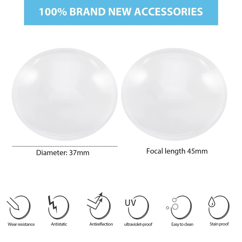 2x только двухвыпуклые линзы виртуальной реальности Google Cardboard VR 37 x 45 мм