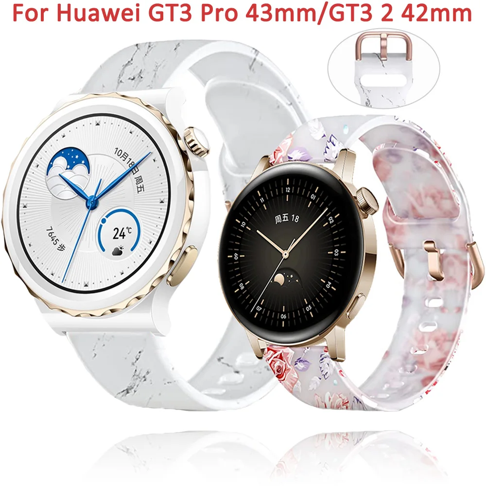 

Ремешок силиконовый для Huawei Watch GT 3 Pro 43 мм, браслет для смарт-часов GT 2 3 GT3 Honor Magic Watch 2 42 мм ES, 20 мм