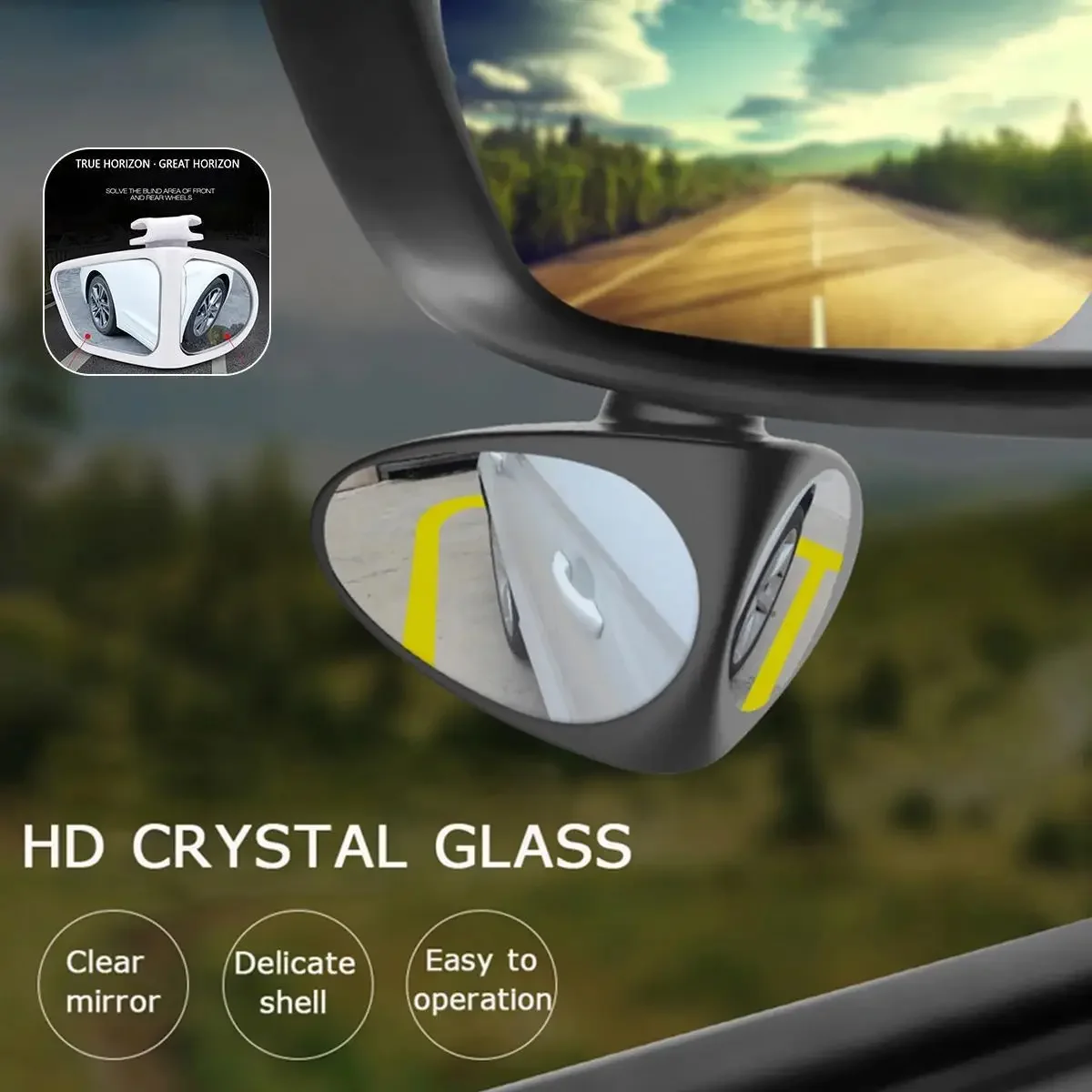 Выпуклое Автомобильное Зеркало для слепых зон поворотное на 360 градусов