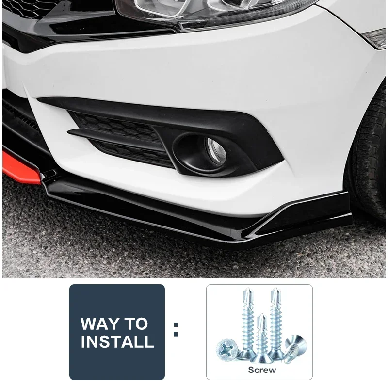 Новый! Спойлер переднего бампера для Honda Civic Sedan 2012-2019 Carbon Surface Protector Plate Lip Body Kit Chin