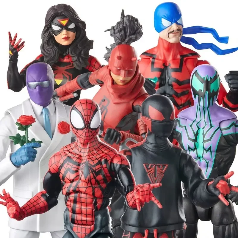 

Marvel Legends Retro Spiderman Ben Reilly Chasm Tarantula Miles Morales Elektra Daredevil Jessica Drew Rose 6" Action Figure Toy