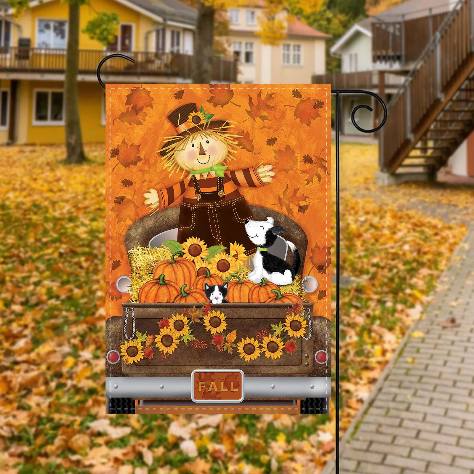 

Праздничный баннер в виде тыквы на День Благодарения, праздничный декор, украшение двора, садовый баннер