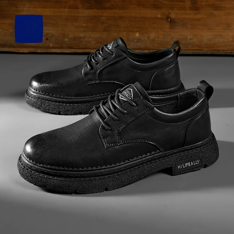 Hailan домашняя мужская обувь новинка 2024 осенне-зимняя повседневная кожаная