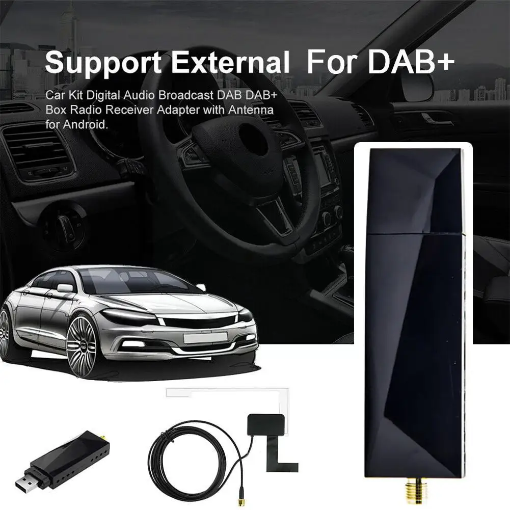 

Car Radio Tuner Receiver USB Stick DAB Box For Android Include Antenna USB Dongle Digital Audio Broadcasting Network Radio V5I9