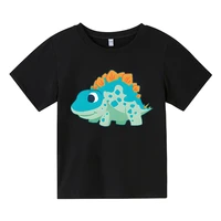 kids kawaii cartoon dinosaur stegosaurus t shirts boysgirls fashion 100 cotton tops print tees