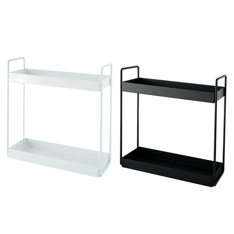 

2-Tier Bathroom Countertop Storage Rack, Cosmetic Storage Rack, Kitchen Spice Rack, Vertical Shelf