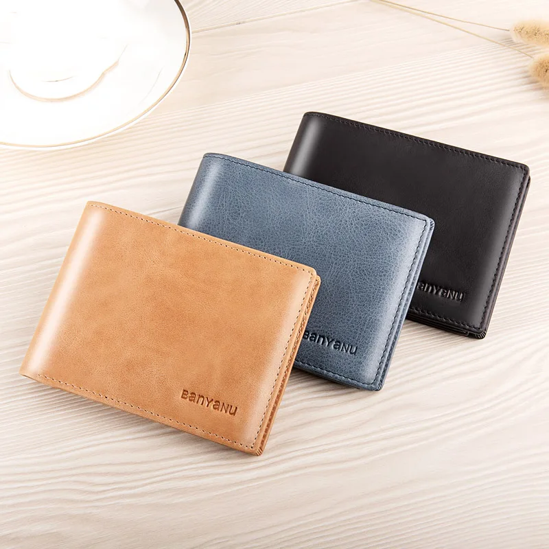 Women Wallet Genuine Leather Small Purse Men Cowhide Fashion ID Card Holder Red Wallet Luxury Short Small Coin Purse for Women images - 6