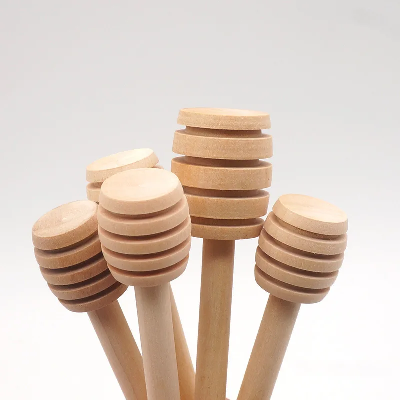 10pcs 8/10/15cm Long Handle Wood Honey Stir Bar Mixing Stick Supplies Jar Spoon Practical Dipper Coffee Milk Tea Kitchen Tool - купить по