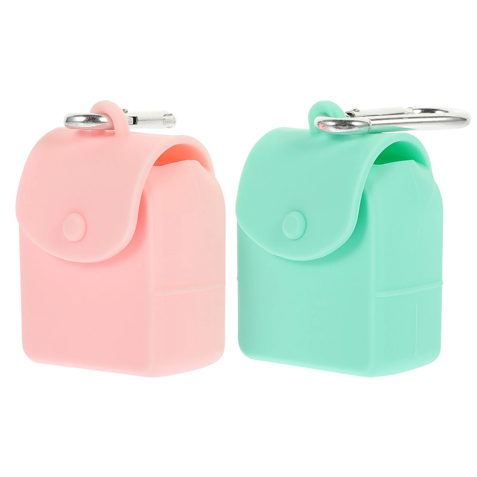 

Coin Silicone Keychain Storage Pocket Change Pouch Packet Holder Wallet Travel Versatile Purse Lotion Lipstick Hanging Tubes