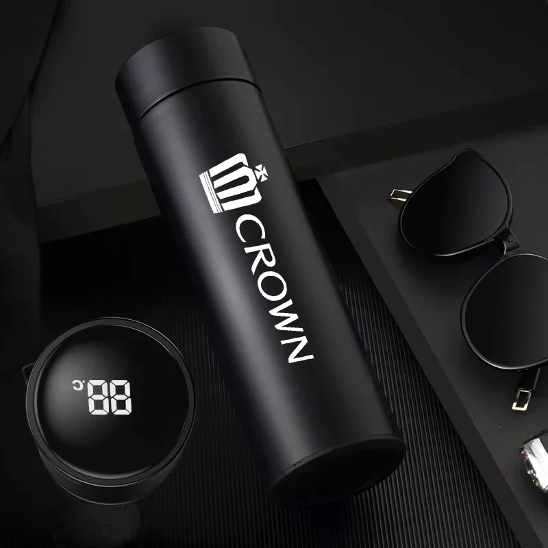 

Автомобильные термосы, бутылка для воды, портативная кружка для путешествий с умным сенсорным ЖК-экраном для Toyota Crown Corolla YARIS L Auris C-HR Hilux Vios Rav4