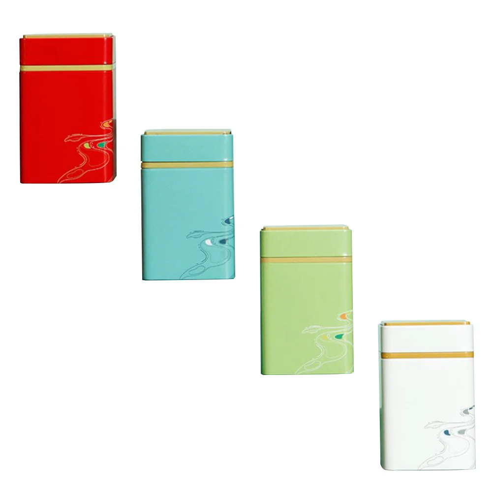 

Tea Canister Storage Tins Jar Coffee Loose Tinplate Container Box Airtight Tin Metal Steel Canisters Stainless Kitchen Bean Set