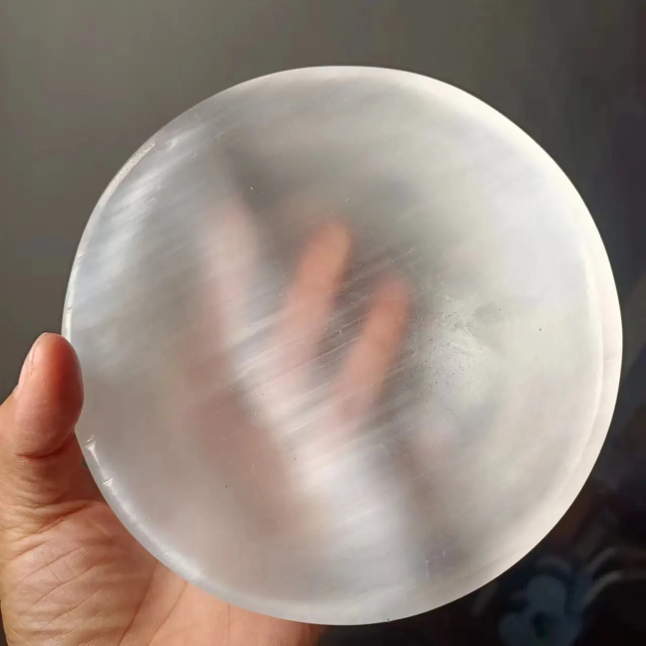 Натуральная Марокканская прозрачная гипсовая чаша кварцевый кристалл минерала