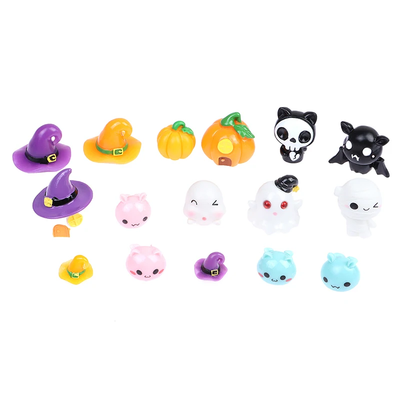 

New Cute Halloween Animals Flat Back Resin Cabochons Scrapbooking DIY Jewelry Craft Decoration Doll house accessories