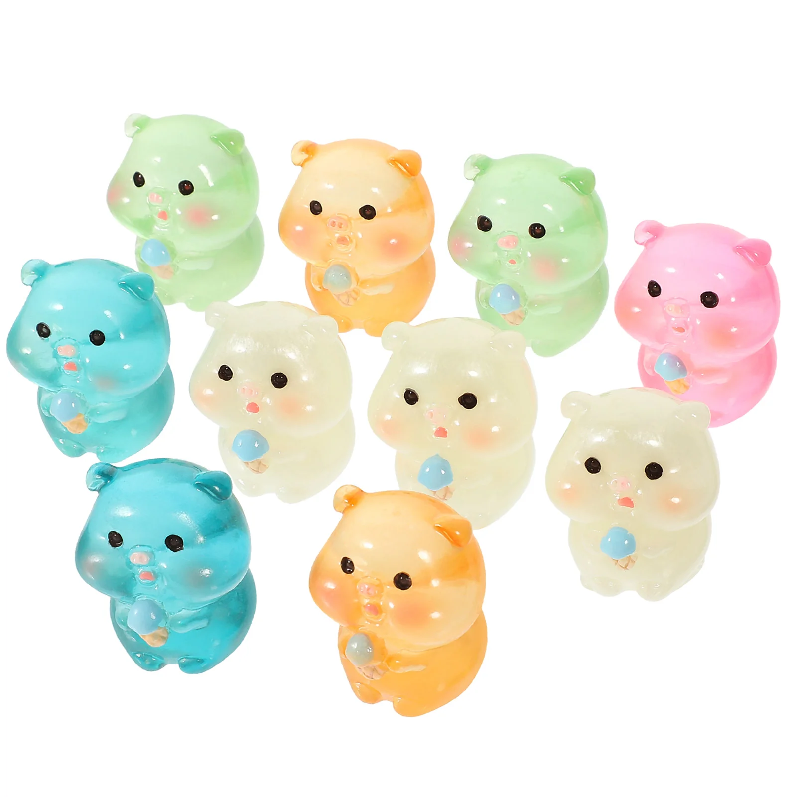 10 шт. микропейзаж мультяшные аксессуары для животных светящаяся маленькая