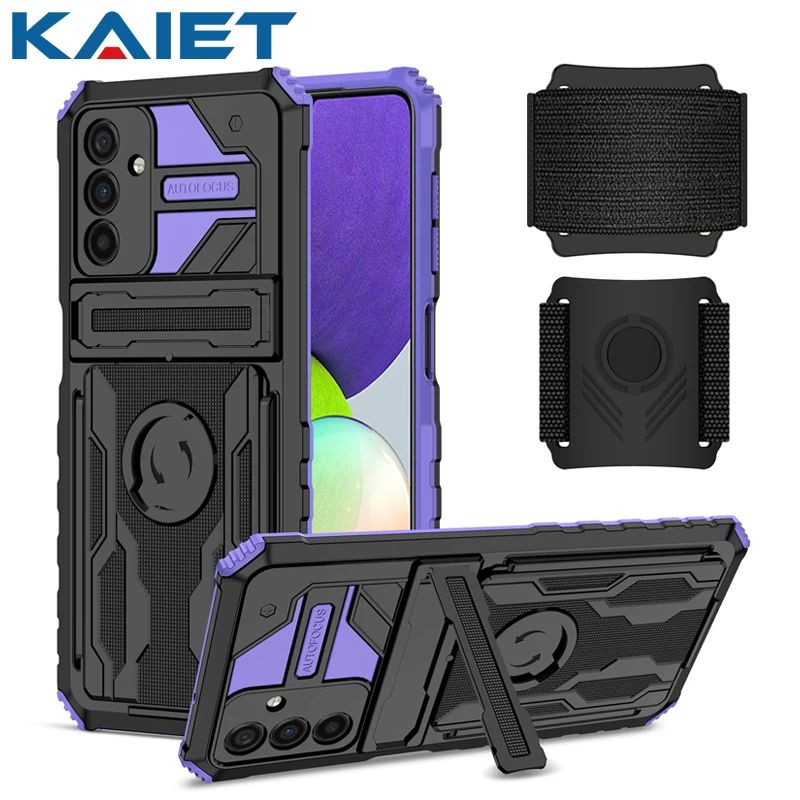 

Shockproof Wristband Phone Case For Samsung A03S A13 A23 4G 5G Luxury Kickstand Protective Cover For Galaxy A03 A33 A53 A73 5G