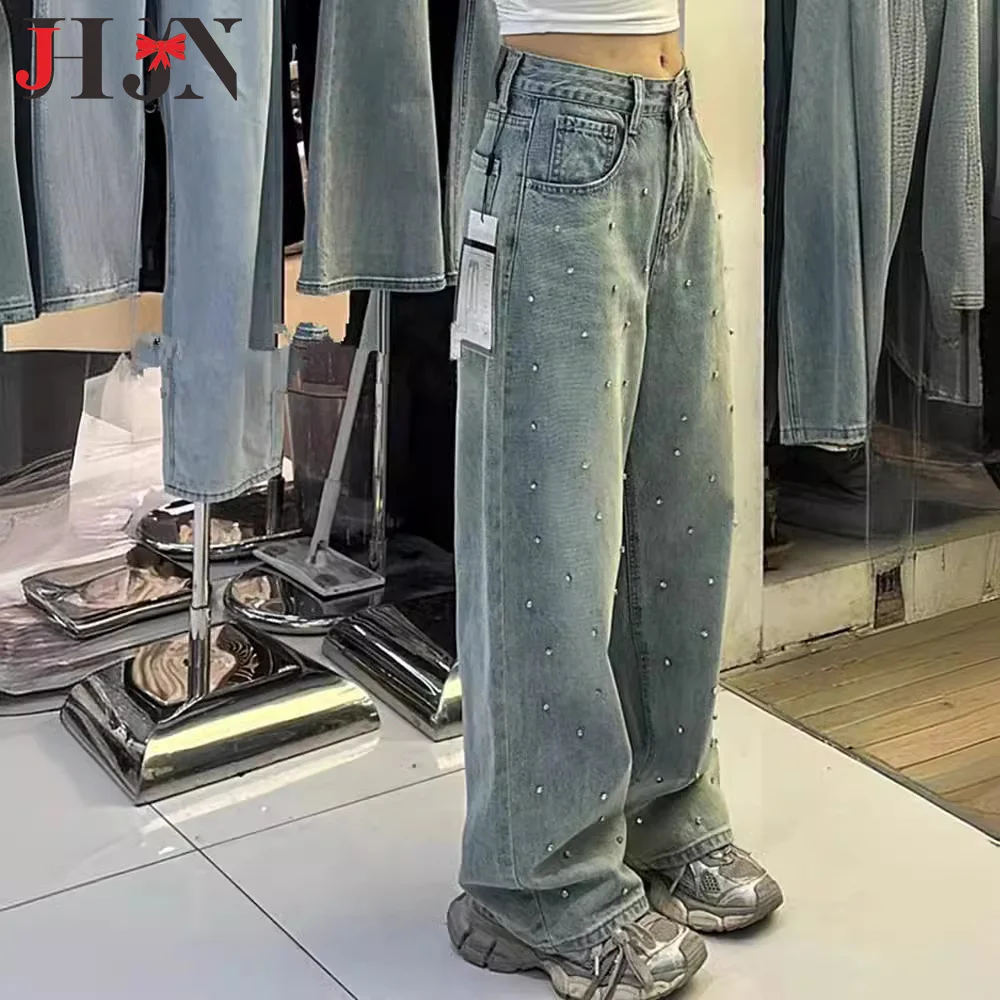 Тяжелая промышленность сверло для ногтей дизайнерские джинсовые джинсы женщин