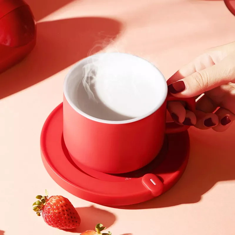 

New Cup Mug Warmer for Coffee Tea Water Milk Cocoa Winter Electric Cup Mute and Energy Saving Heating Coaster Plate Home Office