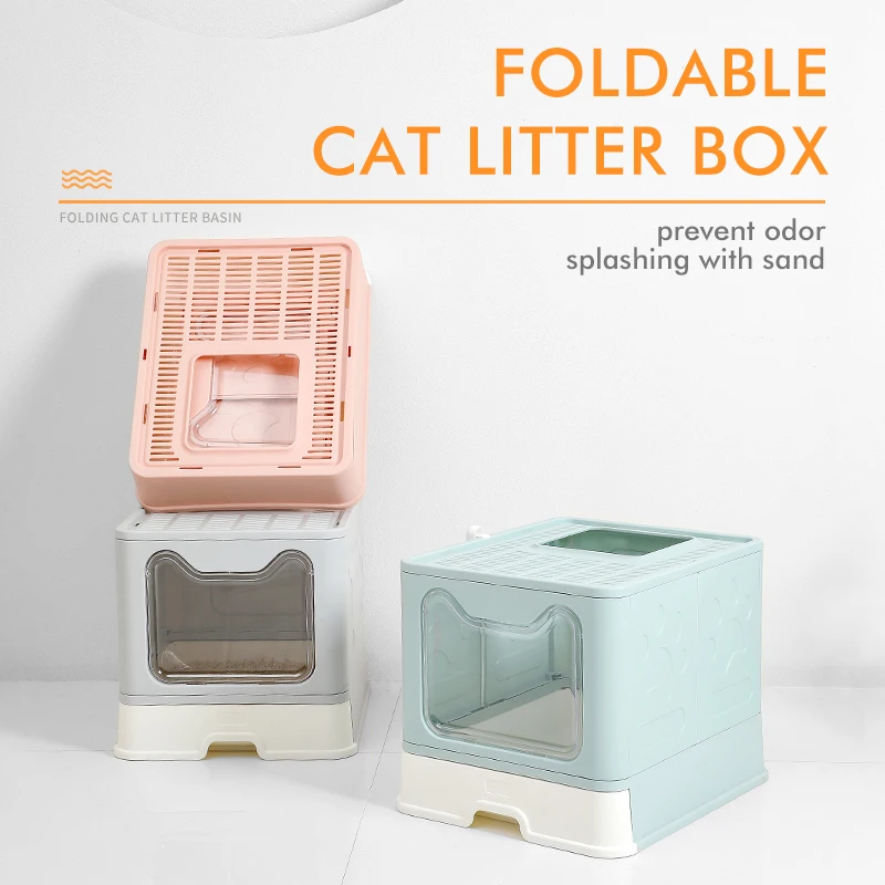 

Cat litter box large fully enclosed anti-splash drawer top into the cat toilet deodorant up and down can be out of cat supplies