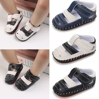 baby ventilation shoes infant sandals leather rubber flat non slip soft sole toddler girl boy first walkers crib shoes 0 18m