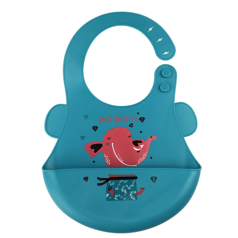 

Adjustable Children Bibs Apron Cute Cartoon Baby Bibs Waterproof Silicone Octopus Fox Print Baby Feeding Bibs Kids Girl Boy