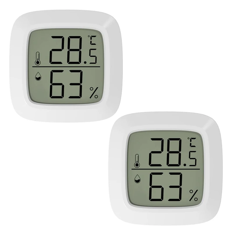 

2 шт., мини-Термометр-Гигрометр с ЖК-дисплеем и термометром