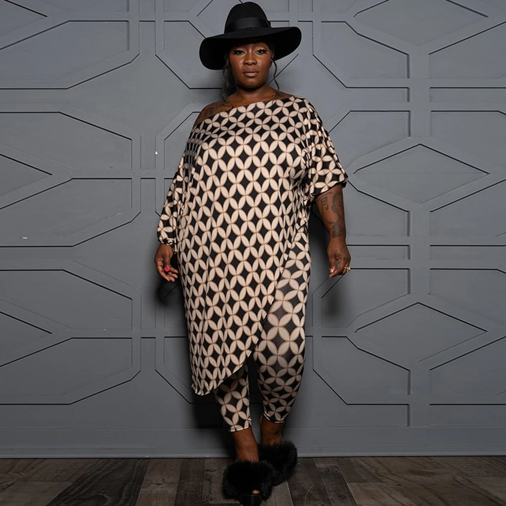 

Комплект из двух предметов Дашики, традиционная африканская одежда, Женский Африканский комплект с принтом, облегающее платье и брюки, афри...