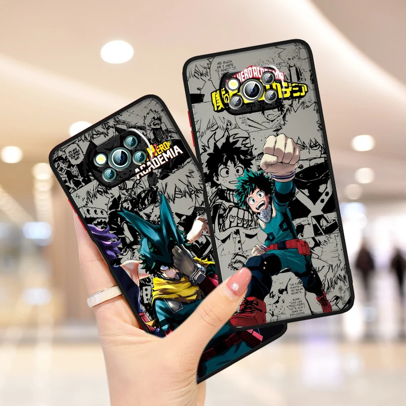 Мой герой Академия комиксы милый матовый полупрозрачный для Xiaomi Mi Poco X5 X4 X3 M6 M5S M5 M4