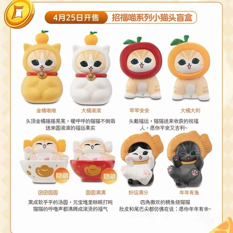Фото В наличии: Новая коллекционная фигурка Funism Mofusand Shark Cat Fortune Series – настольное украшение, мультяшная кукла, декор, загадочный подарок №4
