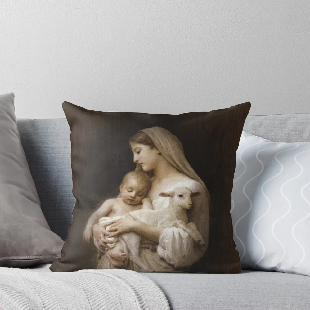 Мама с ребенком и овечьей кожей родная христианская женщина коричневый