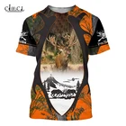 Новинка, популярная футболка HX с изображением животных, лося, охоты, топы с 3D принтом, модные футболки в стиле Харадзюку, женская и Мужская футболка, одежда, Прямая поставка