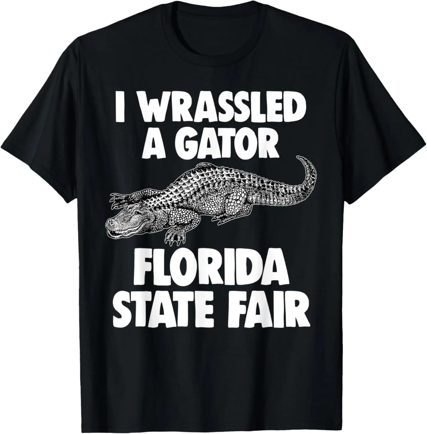 Забавная футболка Alligator Wrestling Florida I Wrassled A Gator