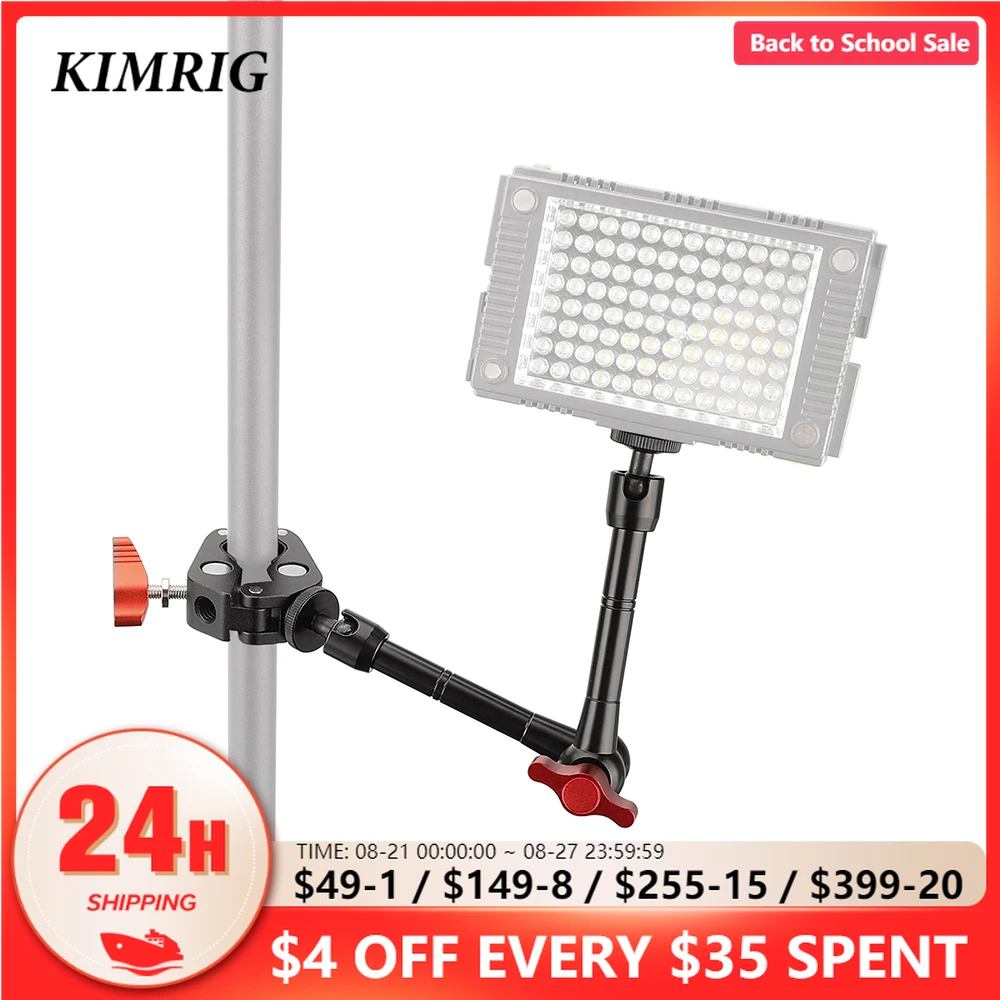 

11inch Adjustable Articulating Friction Magic Arm Large Super Clamp For Camera Cage Rig LED Video Light Monitor Tripod Gimbal