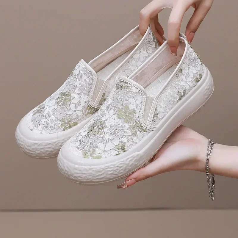 Женские сетчатые туфли мягкая подошва легкие дышащие повседневная обувь