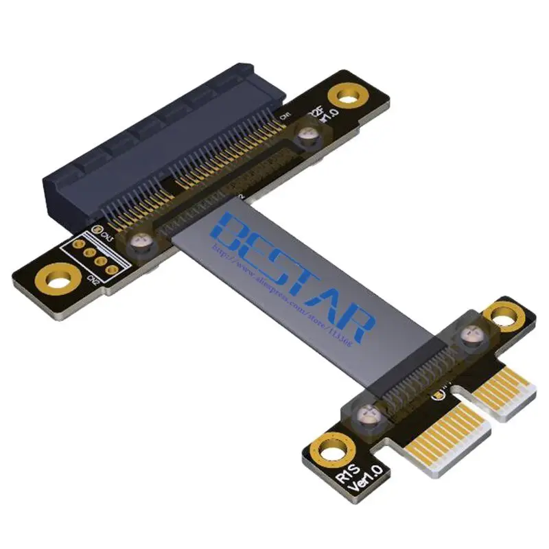 Riser PCI-Express Версия 3,0 1x to 4x Extender плоский кабель-удлинитель 10 см 20 см 30 см 60 см 1 фут 2 фута 3 фута 1X 4X pci-e Райзер под углом