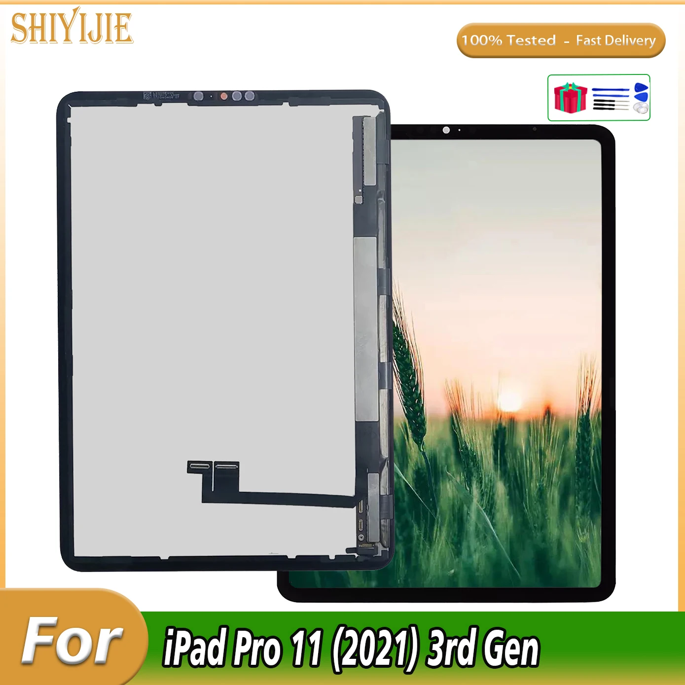 

100% Tested For Apple iPad Pro 11 (2021) LCD Display Touch Screen Panel For iPad Pro 3rd generation A2377 A2459 A2301 A2460 11"