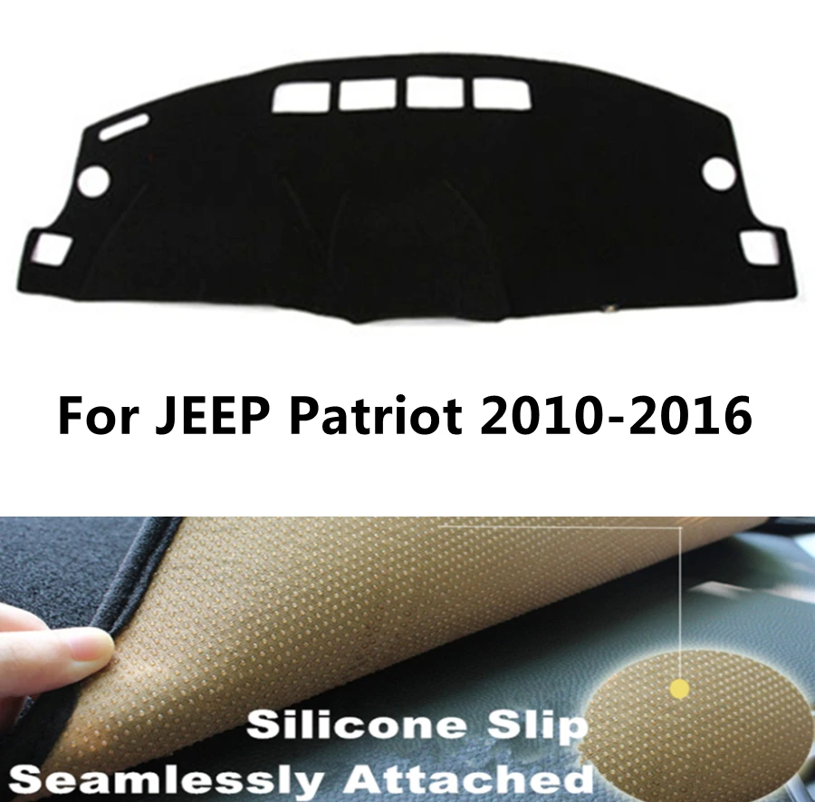 

SJ роскошный мягкий на заказ Противоскользящий автомобильный внутренний коврик для приборной панели, Солнцезащитный коврик для джипа патриота 2010-11-2016