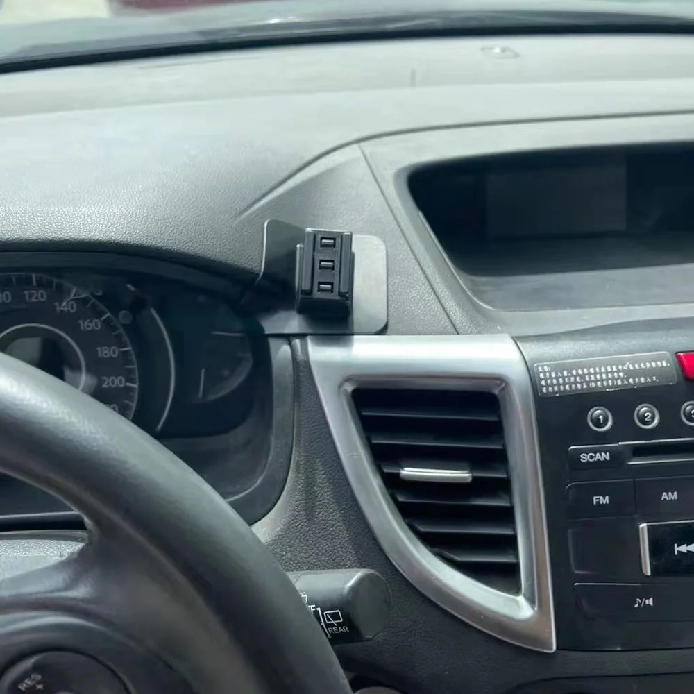 Фото Автомобильный держатель мобильного телефона для Honda CR-V CRV 4 RM RE 2012 ~ 2016 2013, GPS-вентилятор, зажим для сотового отверстия, подставка для лотка, аксессуары для iPhone №2